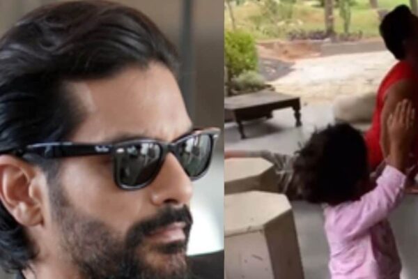 Angad Bedi shared a cute video while doing yoga with daughter Meher.