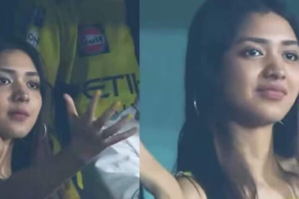 As soon as Dhoni was dismissed, the star became an overnight work in front of the camera