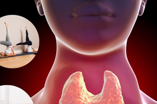 Do these 2 yoga exercises for thyroid health: Salamba Sarvangasana and Halasan.