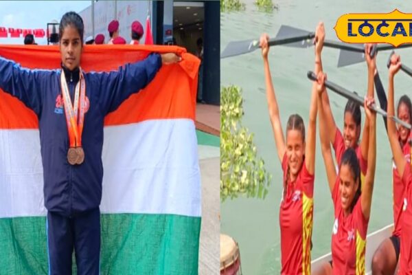 Practice in village river .. Then the world saw Dum, waved tricolor in China, medal in dragon boat race