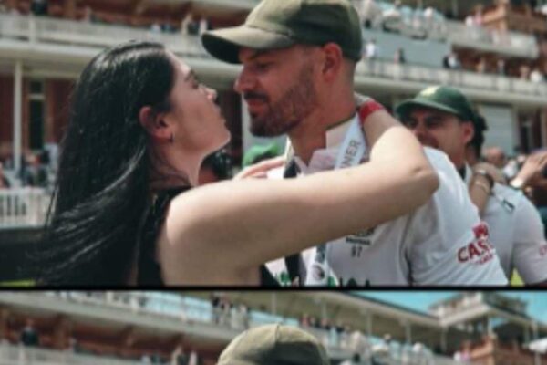 Aiden Markram and Wife Daniella Oconnor Cute Moments. First hugged … then lost in each other’s eyes, after WTC final win, the cute moment of Markram-Nicol won heart
