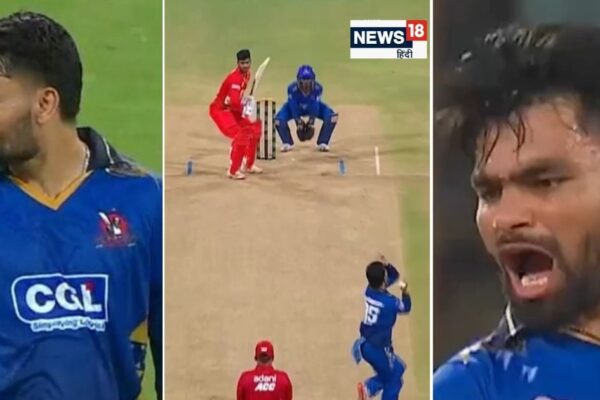 Rinku Singh UPT20 League 2025: Rinku Singh hit the first ball bold, if not got the batting, then dominated the bowling and roared in celebrations