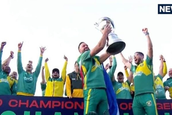 WCL 2025 Final Pakistan Champions vs South Africa Highlights: AB de Villiers got the trophy to South Africa