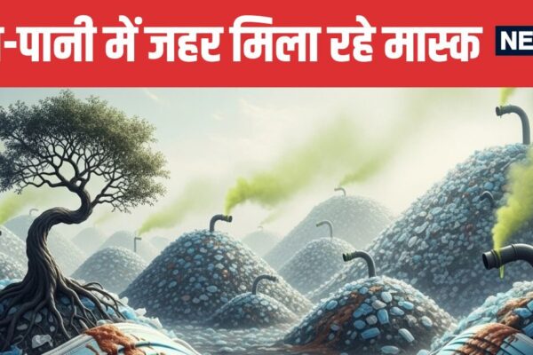 Covid disposable masks a chemical timebomb threatening environment | Thousands of crores of masks were thrown during Kovid, now time bomb made for health
