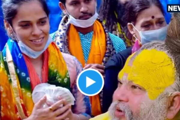 Saina Nehwal Visit Guru Premanand Maharaj: After Virat-Anushka, this star player reached the shelter of Premanand Maharaj, said- I am a little stress …